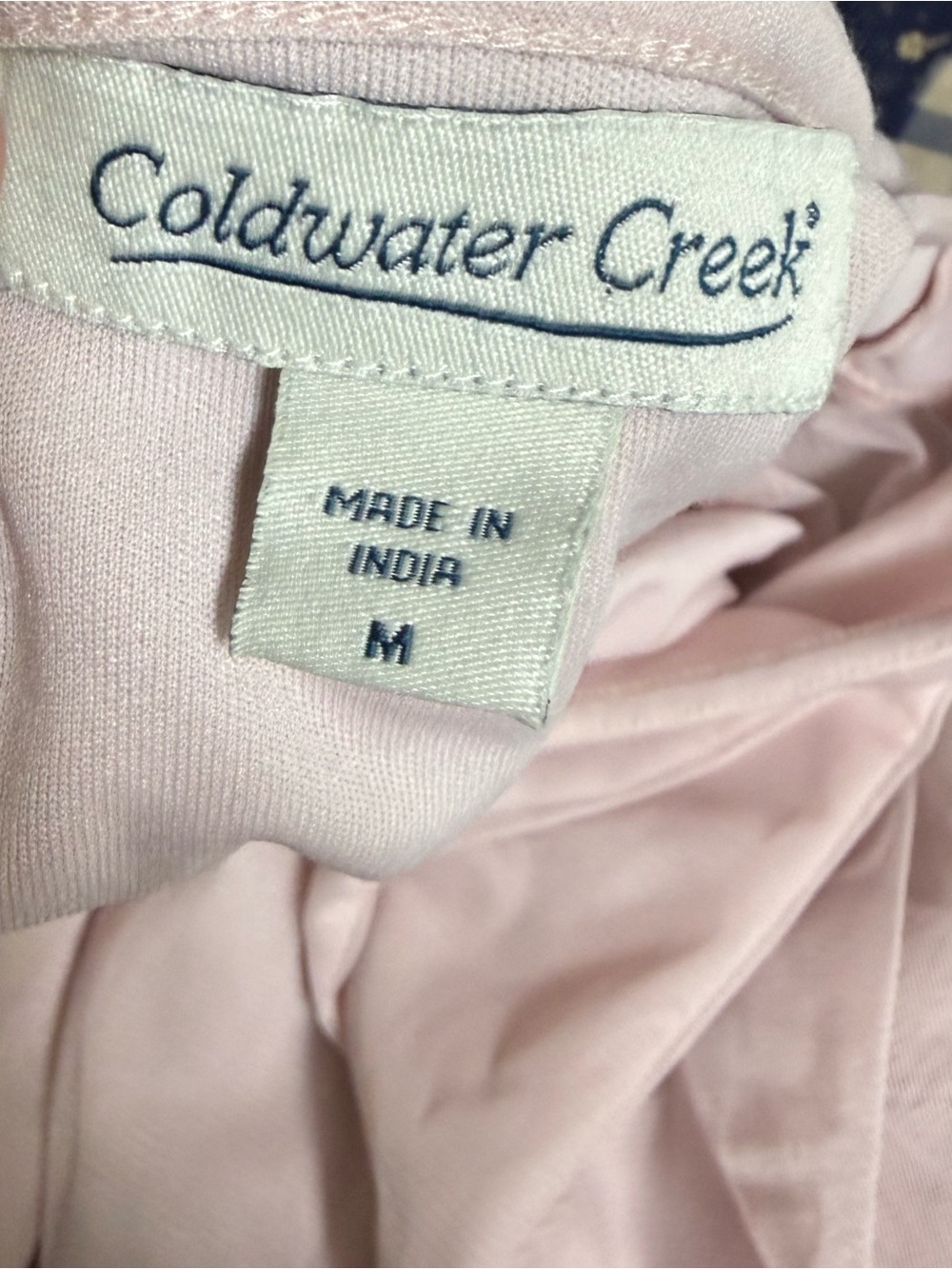 Coldwater Creek Blush Pink Maxi Dress with Floral Embroidery Size M Cottagecore - Picture 4 of 4